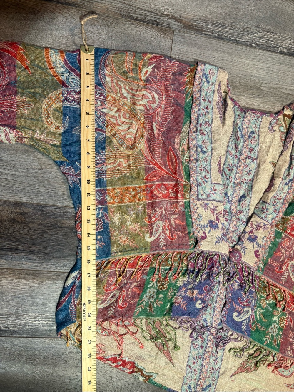 bohemian-style kimono cardigan O/S - Picture 6 of 9